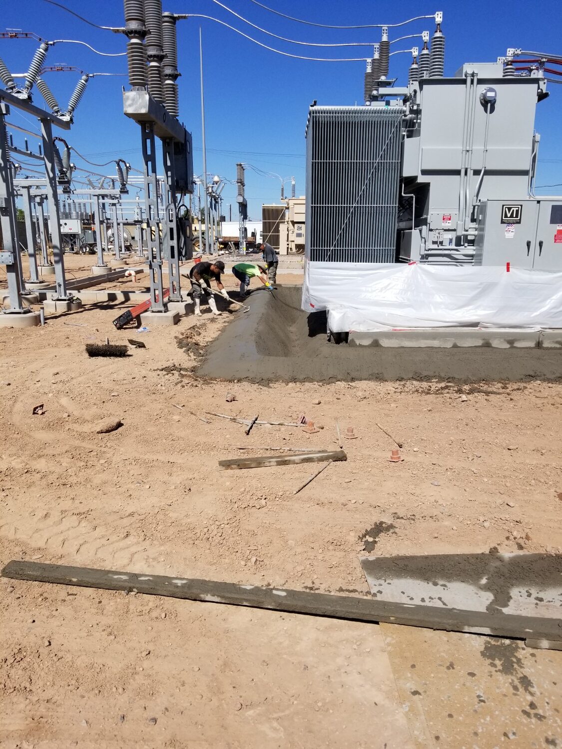 Foundations & Oil Containment, Arizona. ESS International substation project